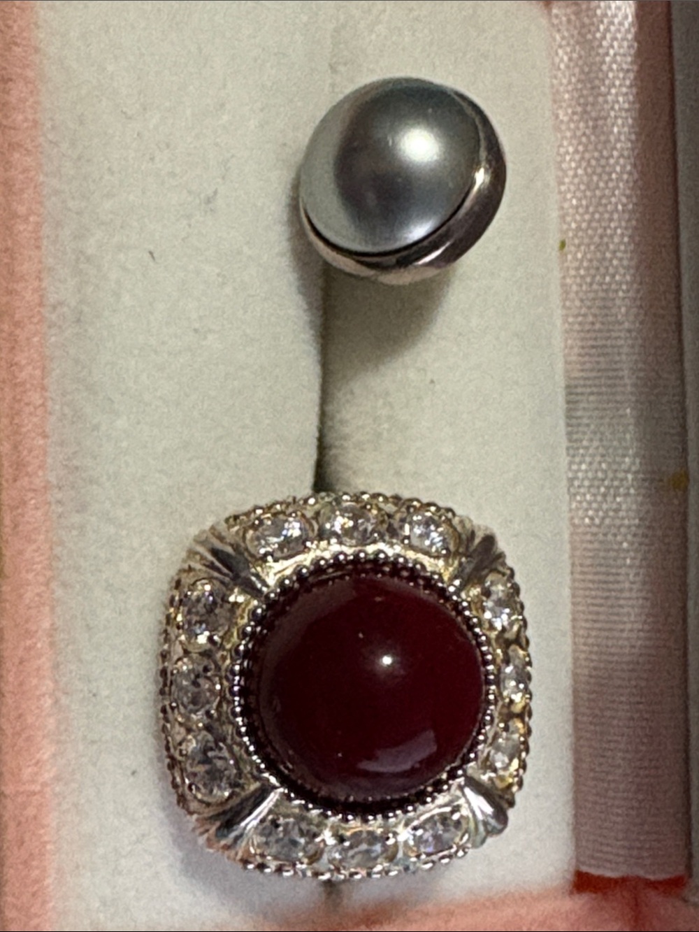 Sterling silver jewel pop ring size 8 by Kameleon Co  Statement Ring 13A